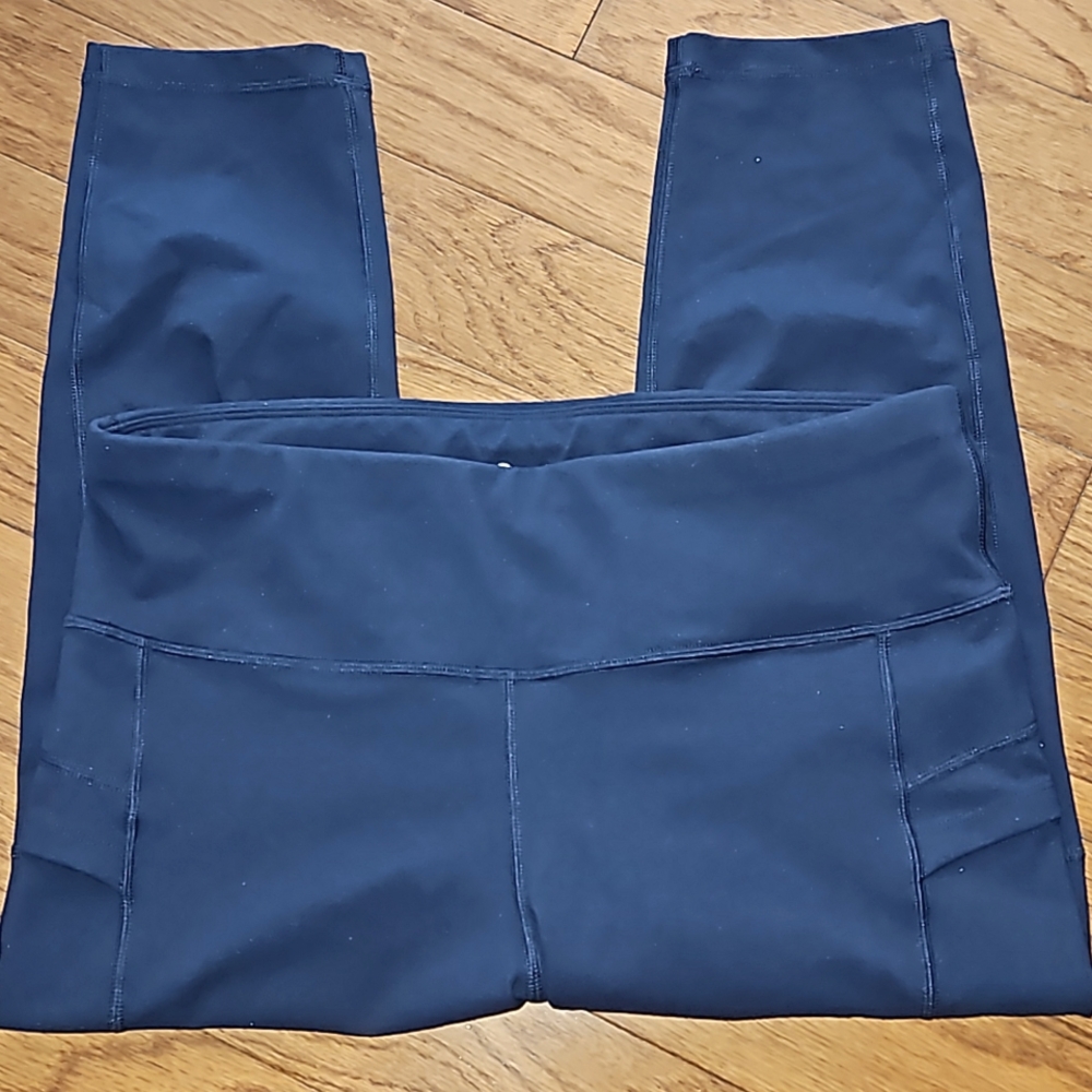 LIFESKY NAVY BLUE CAPRI BUTTERY SOFT LEGGINGS sz XL